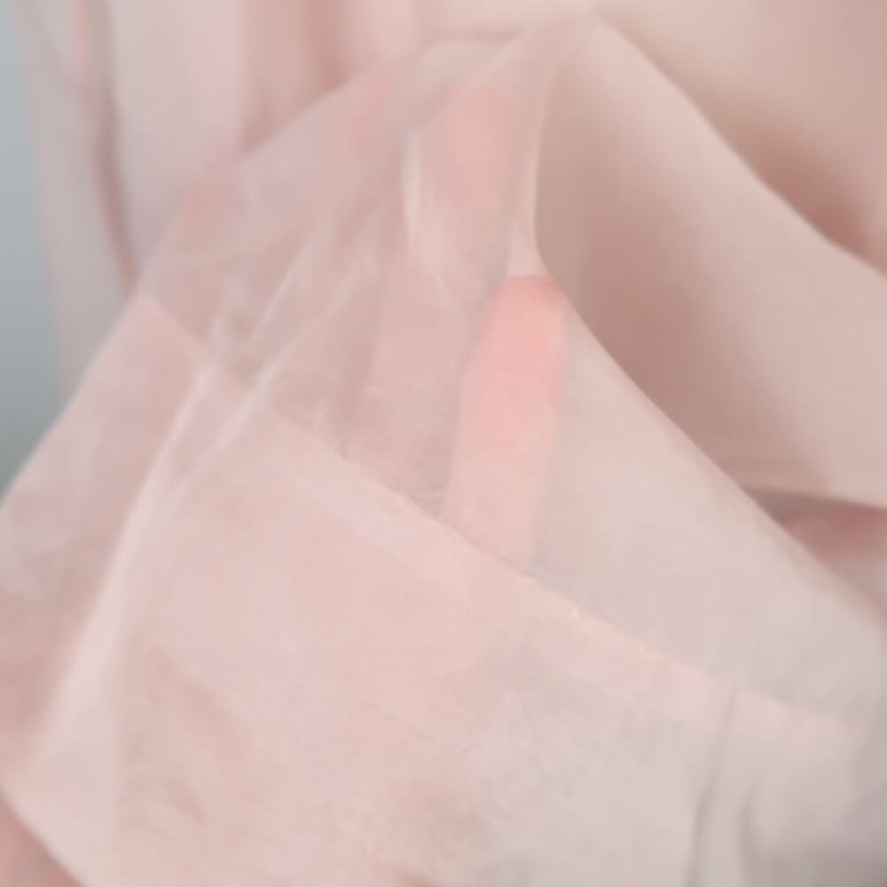 Vintage 50s JW Robinson Youngland Nylon Sheer Pink Peter Pan Collar Party Dress - Picture 7 of 8